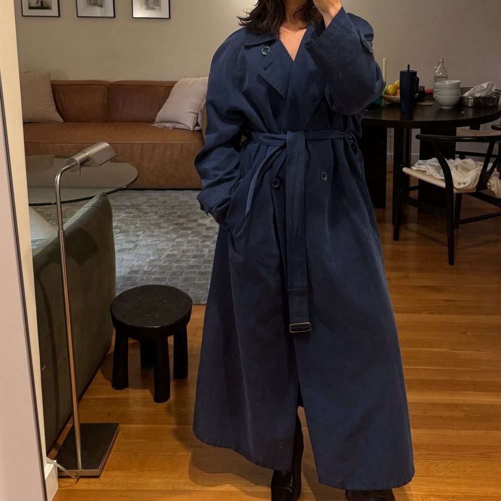 Jones New York Navy Outerwear
